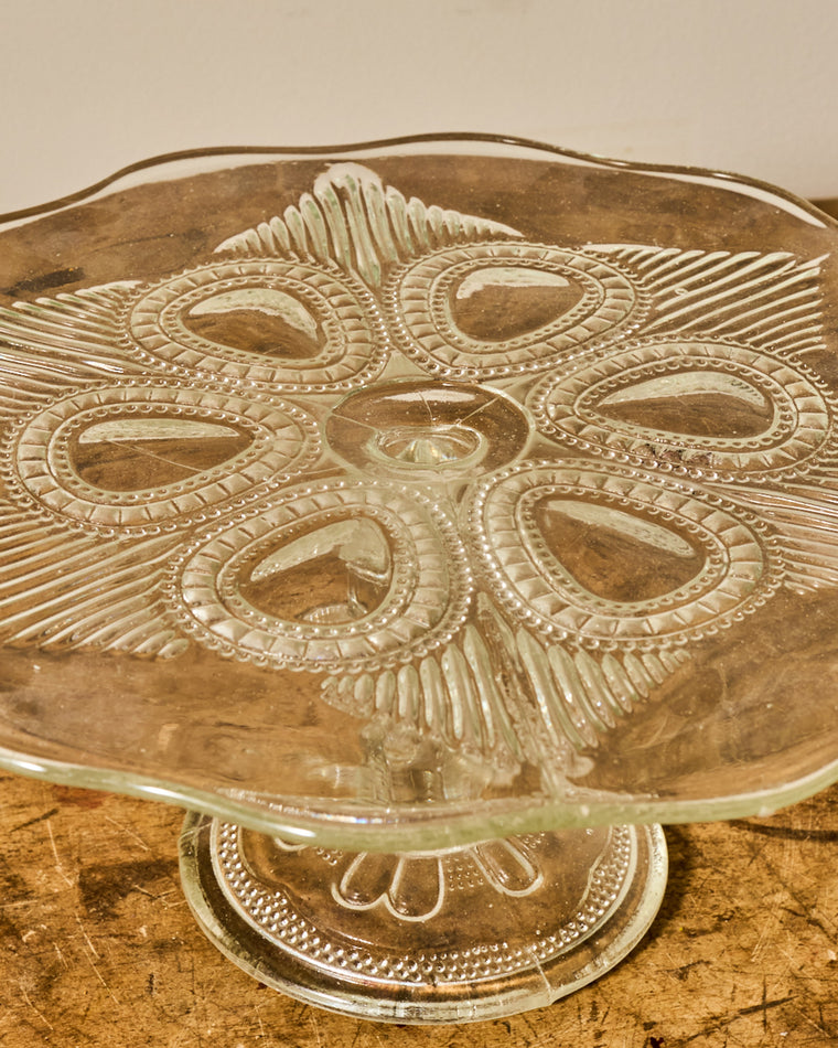 Vintage Glass Cake Stand