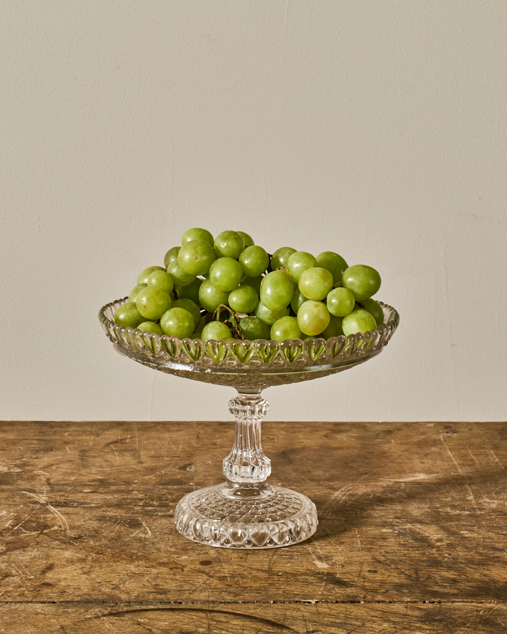 Vintage Glass Pedestal Dish