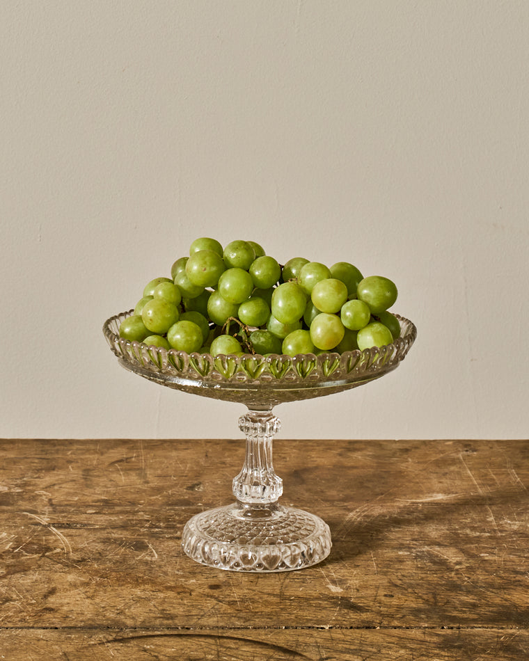 Vintage Glass Pedestal Dish