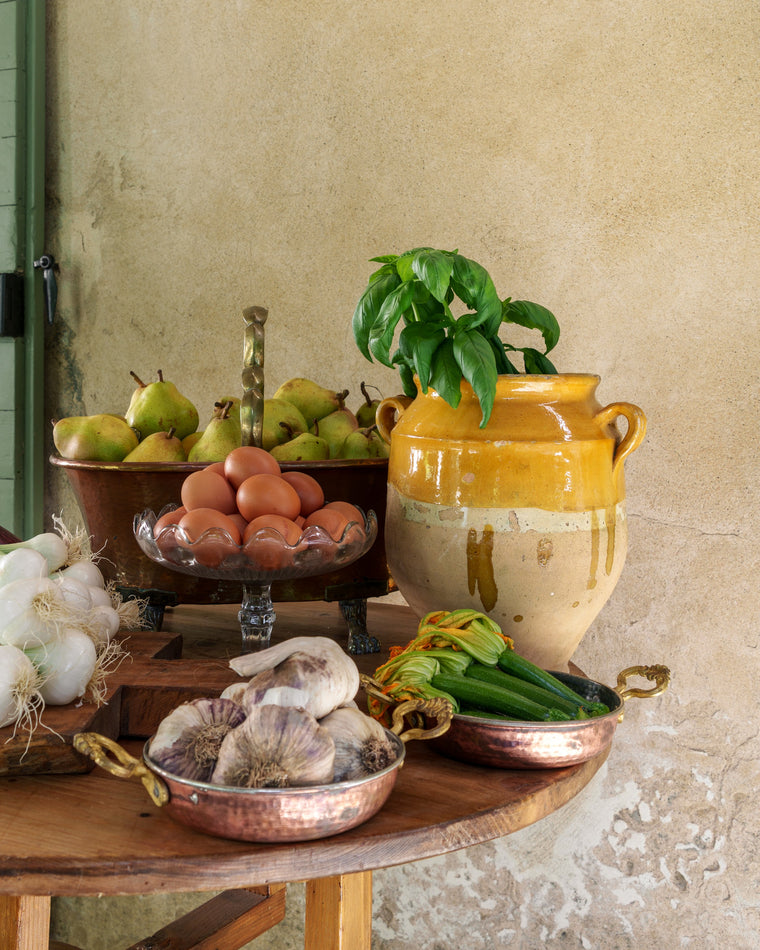 Ochre Drip Confit Pot