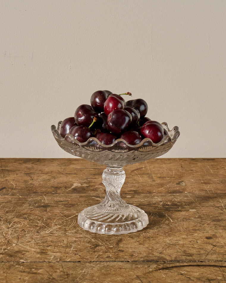 Vintage Glass Pedestal Dish - IV