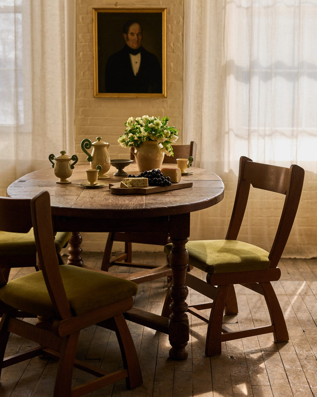 Dutch Olive Dining Chairs - Set of 4