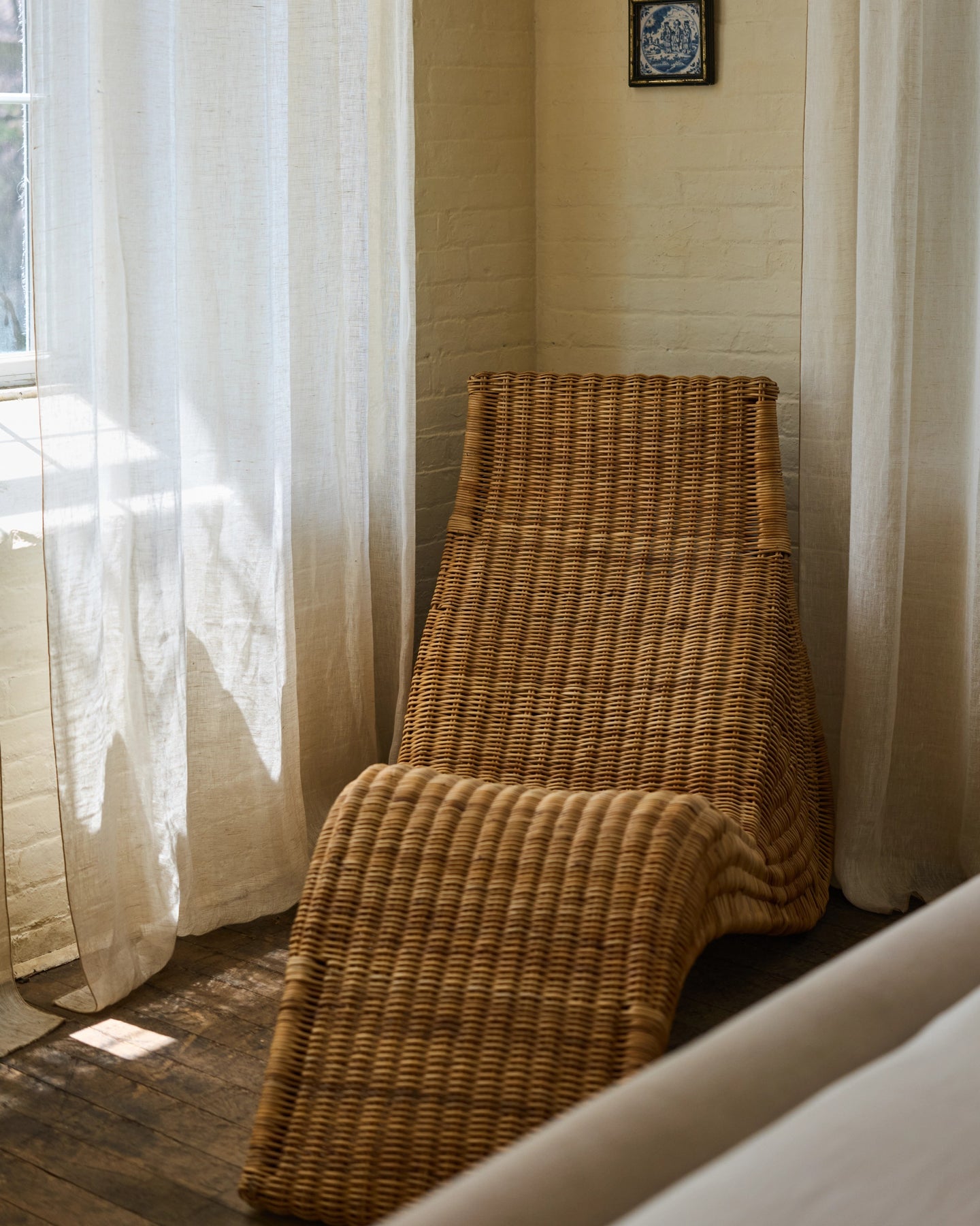 Vintage Rattan Chaise Lounge by Carl Öjerstam