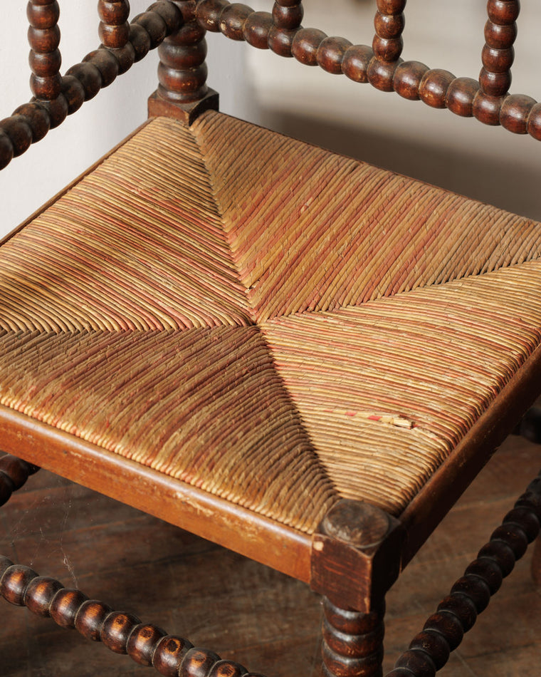 Rush Bobbin Corner Chair