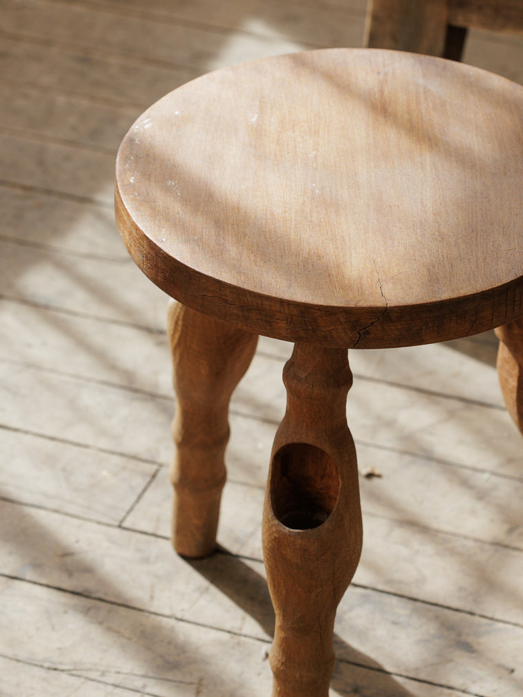 Carved Wooden Stool