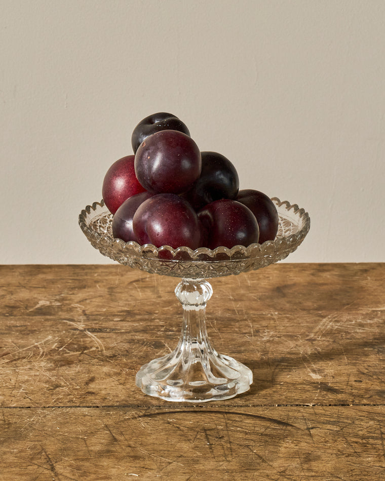 Vintage Glass Pedestal Dish