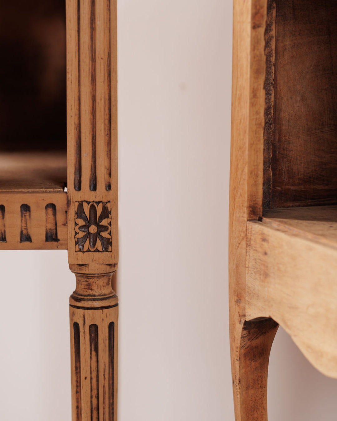 Oak Bedside Table Set