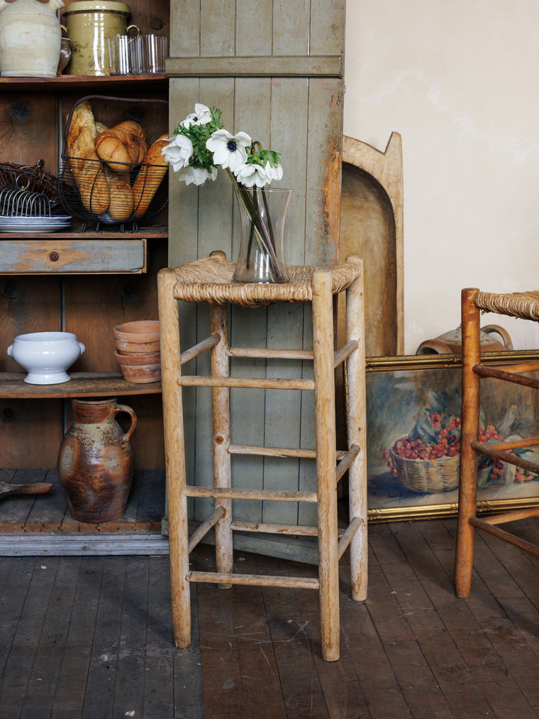 Bleached Rush Counter Stool