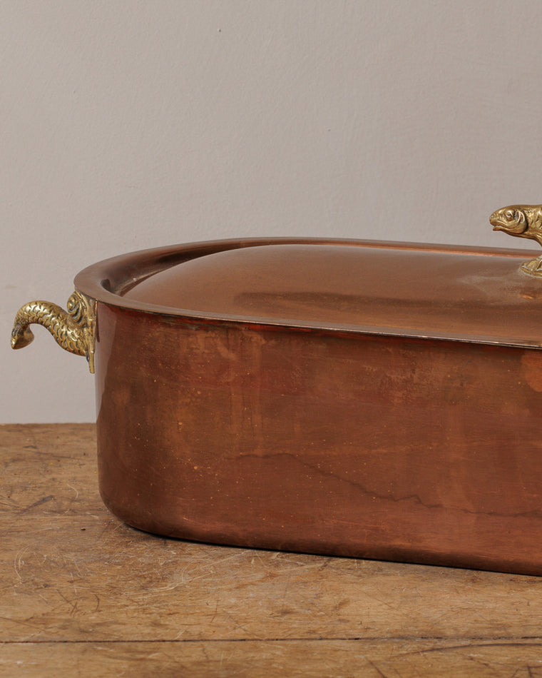 Antique Copper Fish Pan