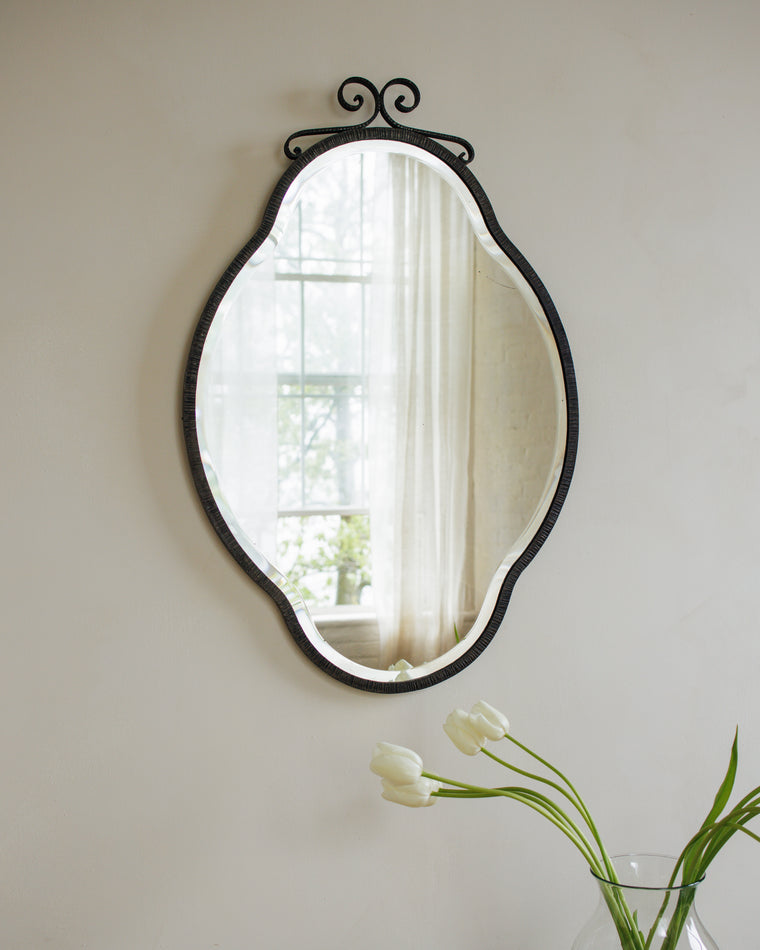 Wrought Iron Art Deco Mirror