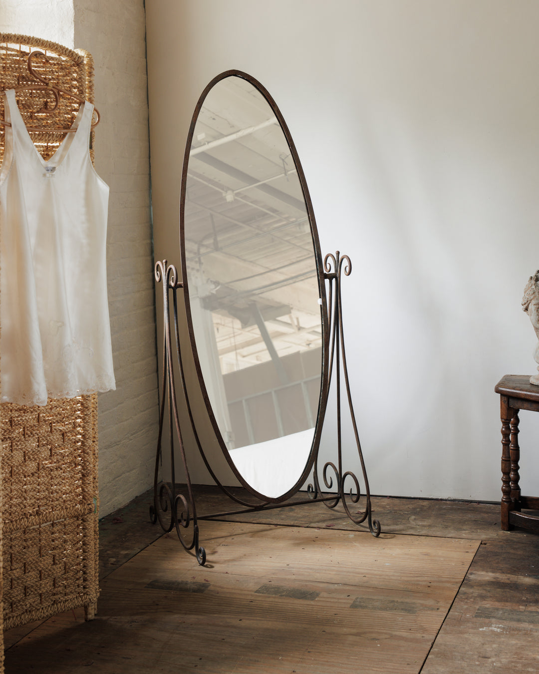 Antique French Floor Mirror