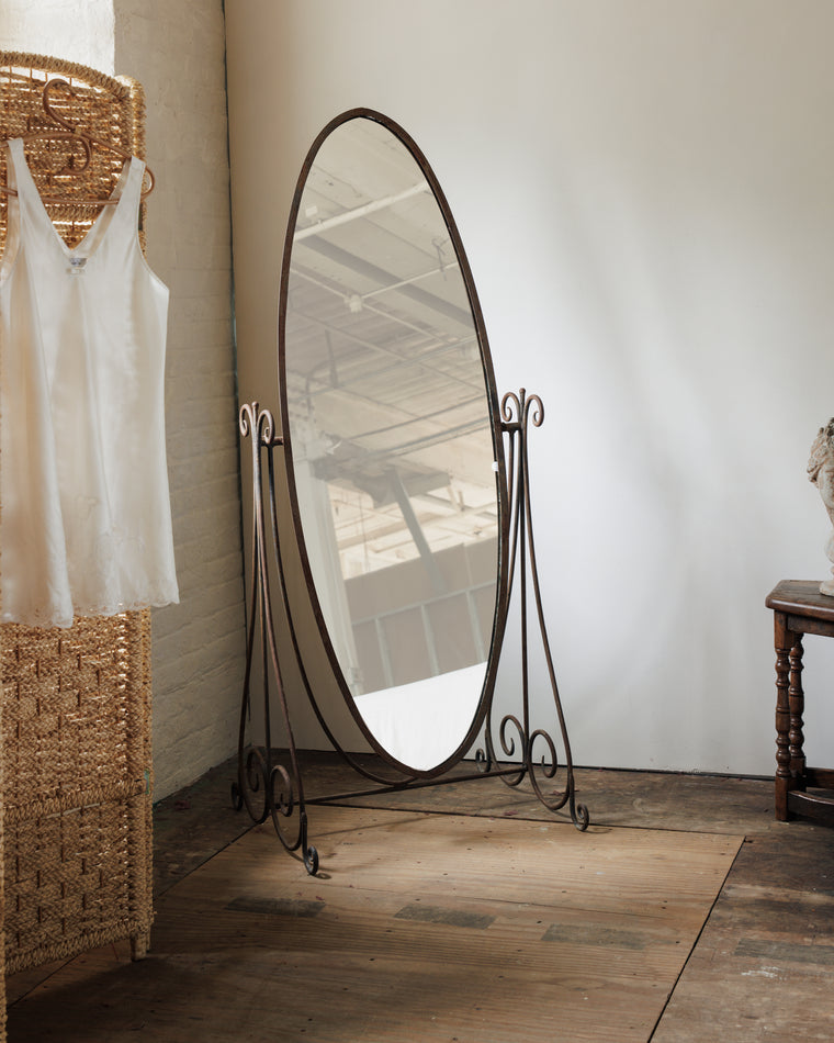 Antique French Floor Mirror