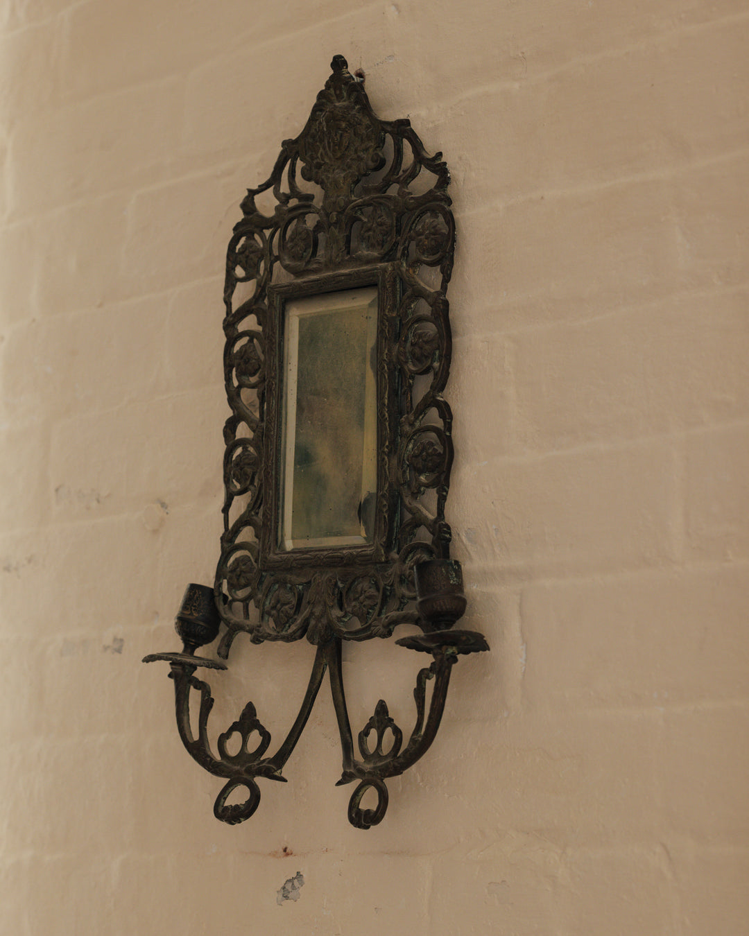 Antique Candle Sconce Mirror