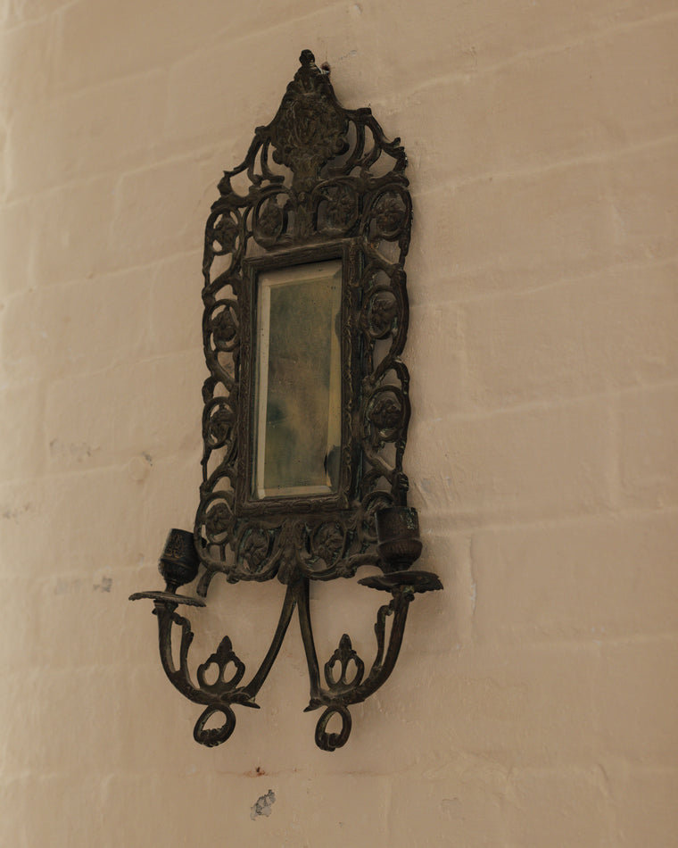 Antique Candle Sconce Mirror