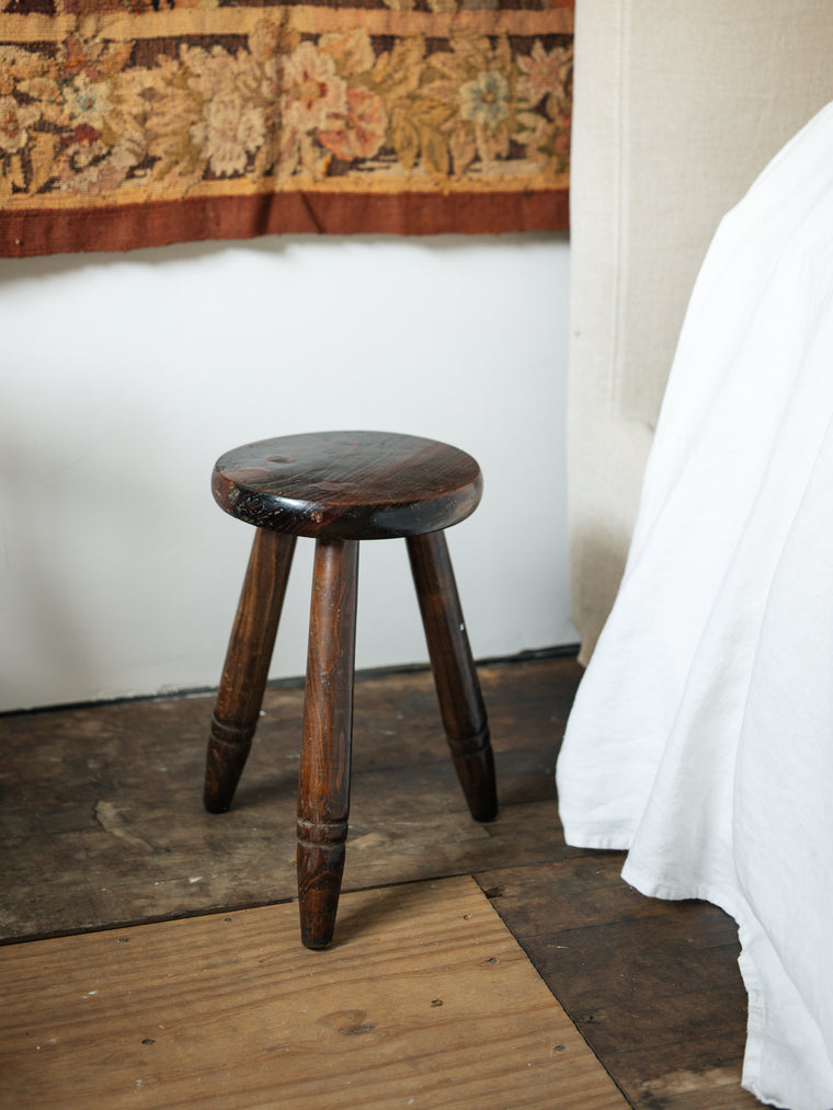 Round Mini Wood Stool