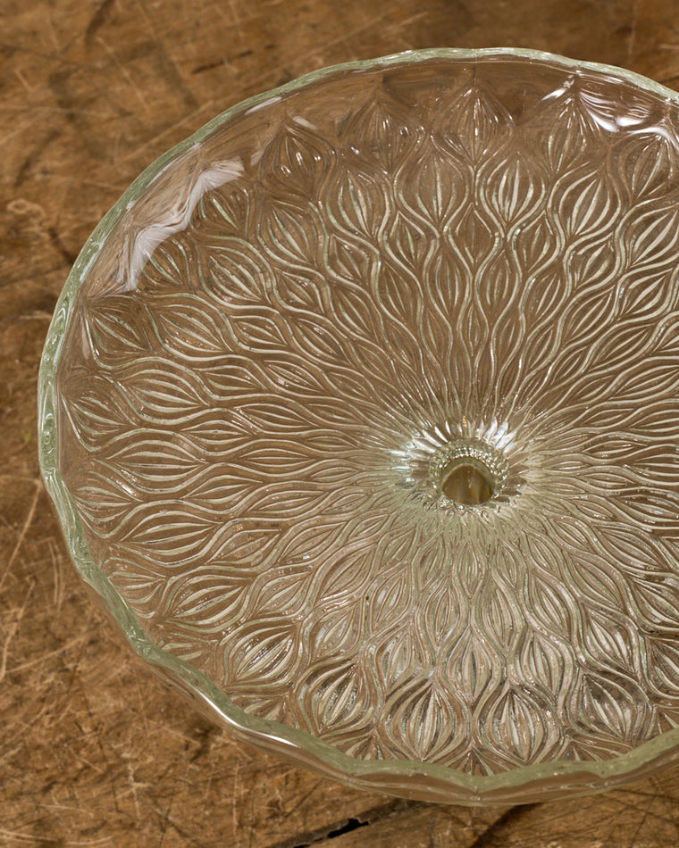 Vintage Glass Pedestal Dish - I