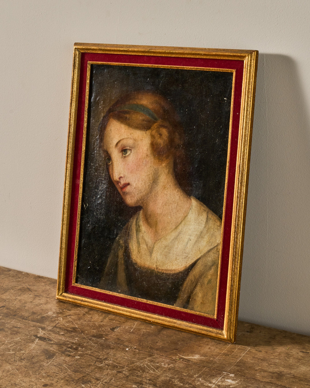 18th c. Damsel Oil Artwork