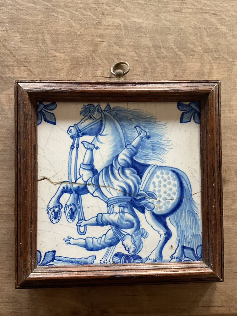 Framed Delft Tile