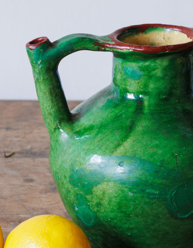 Toulouse 19th c. Green Water Jug