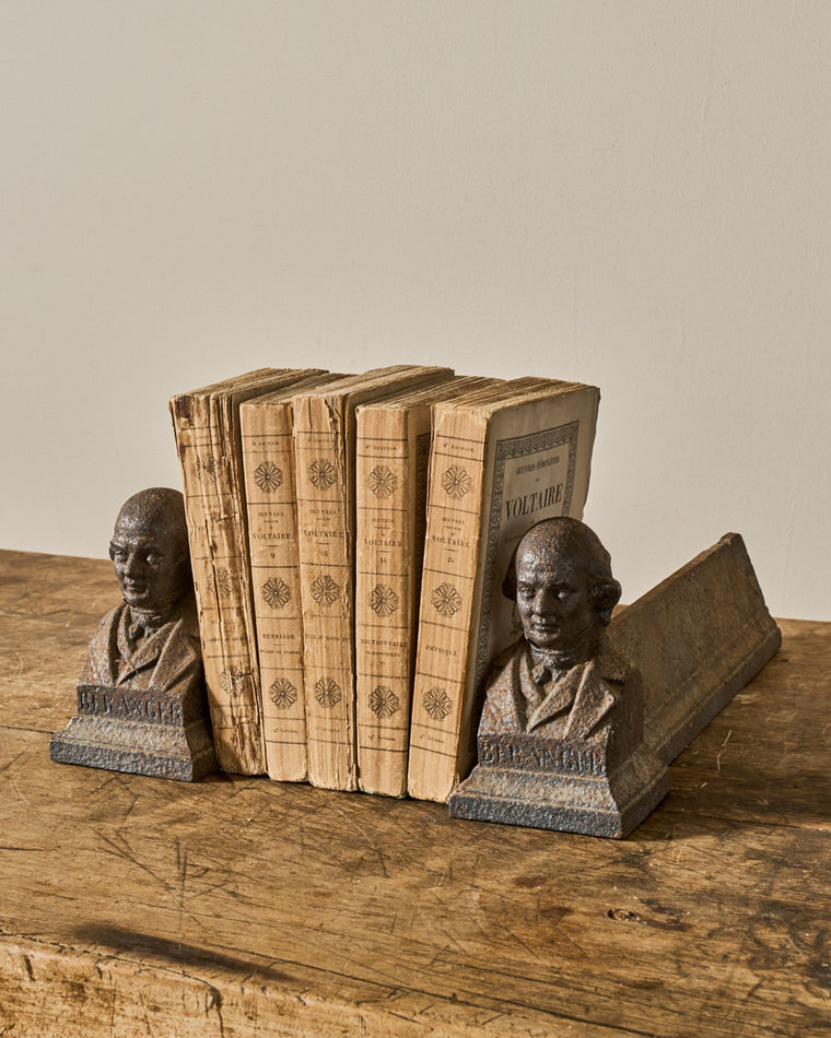 Fireplace Cast Iron Bookends - Monsieur