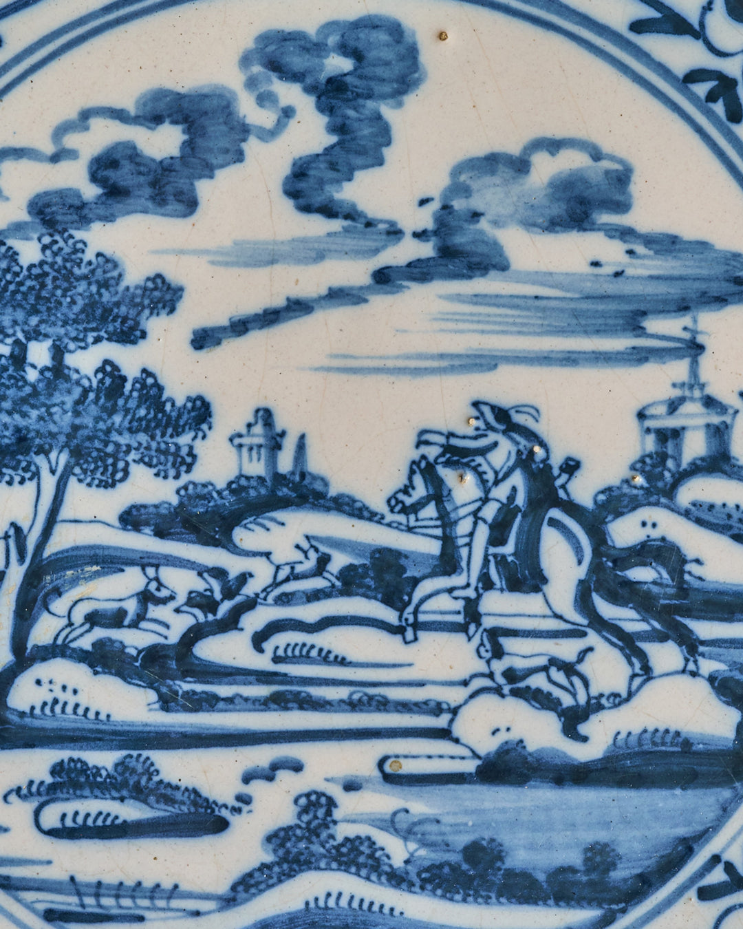 17th c. Framed Delft Tile - III