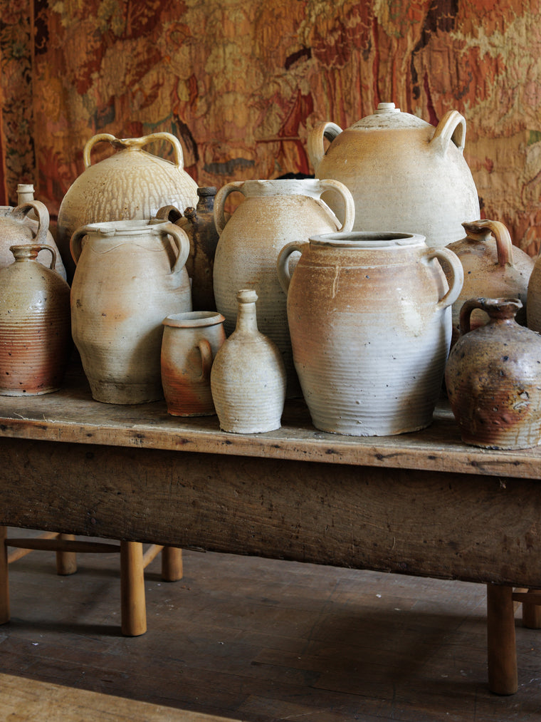 Two Handled French Olive Oil Jug