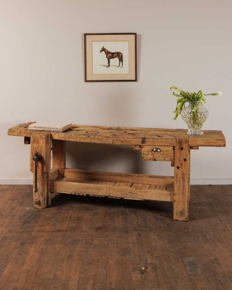 19th c. Oak Workbench