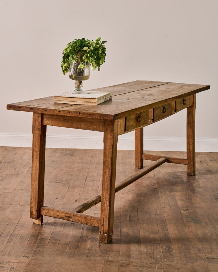 19th c. Oak Console Table