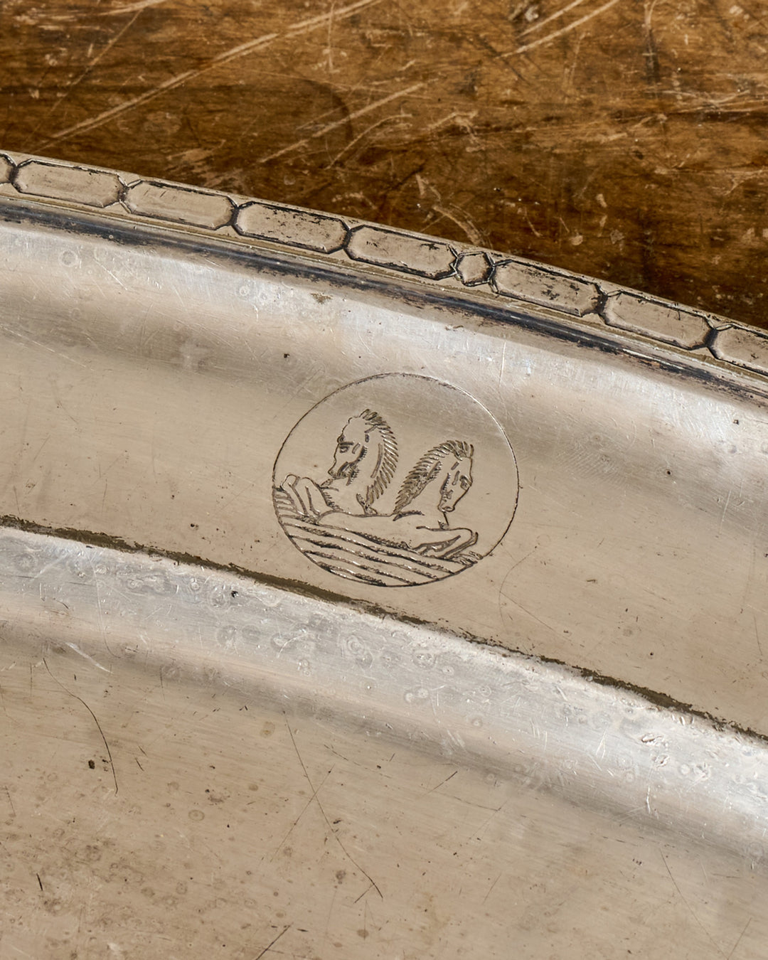 Antique Silver Oval Platter