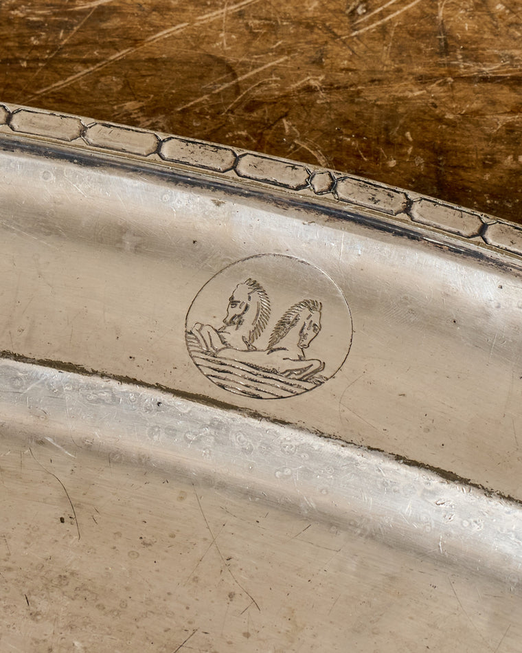 Antique Silver Oval Platter