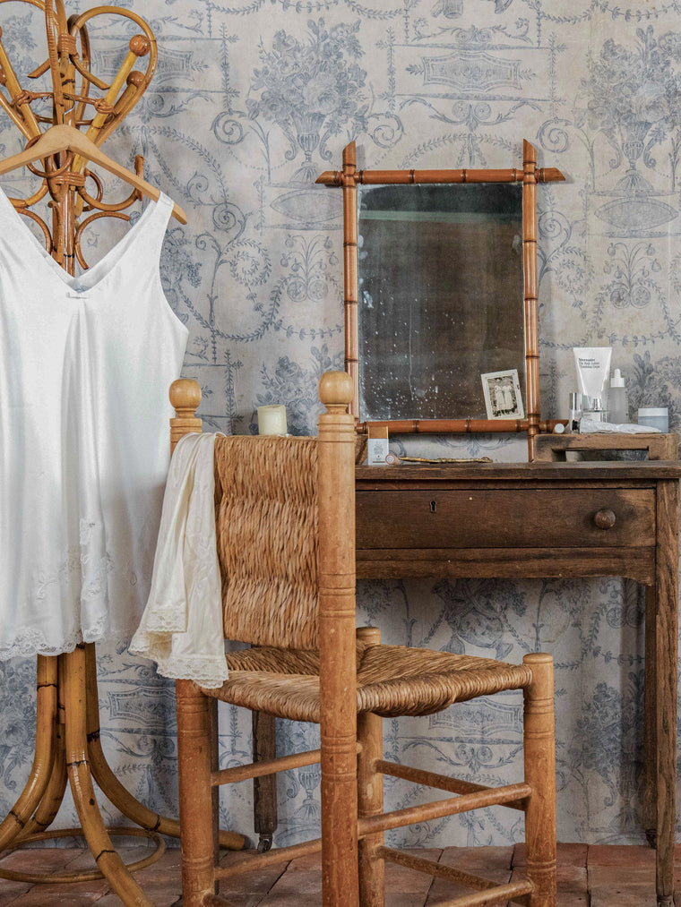 French Faux Bamboo Mirror