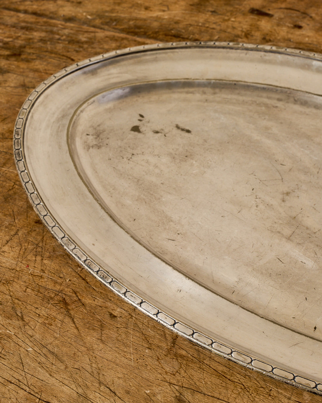 Antique Silver Oval Platter
