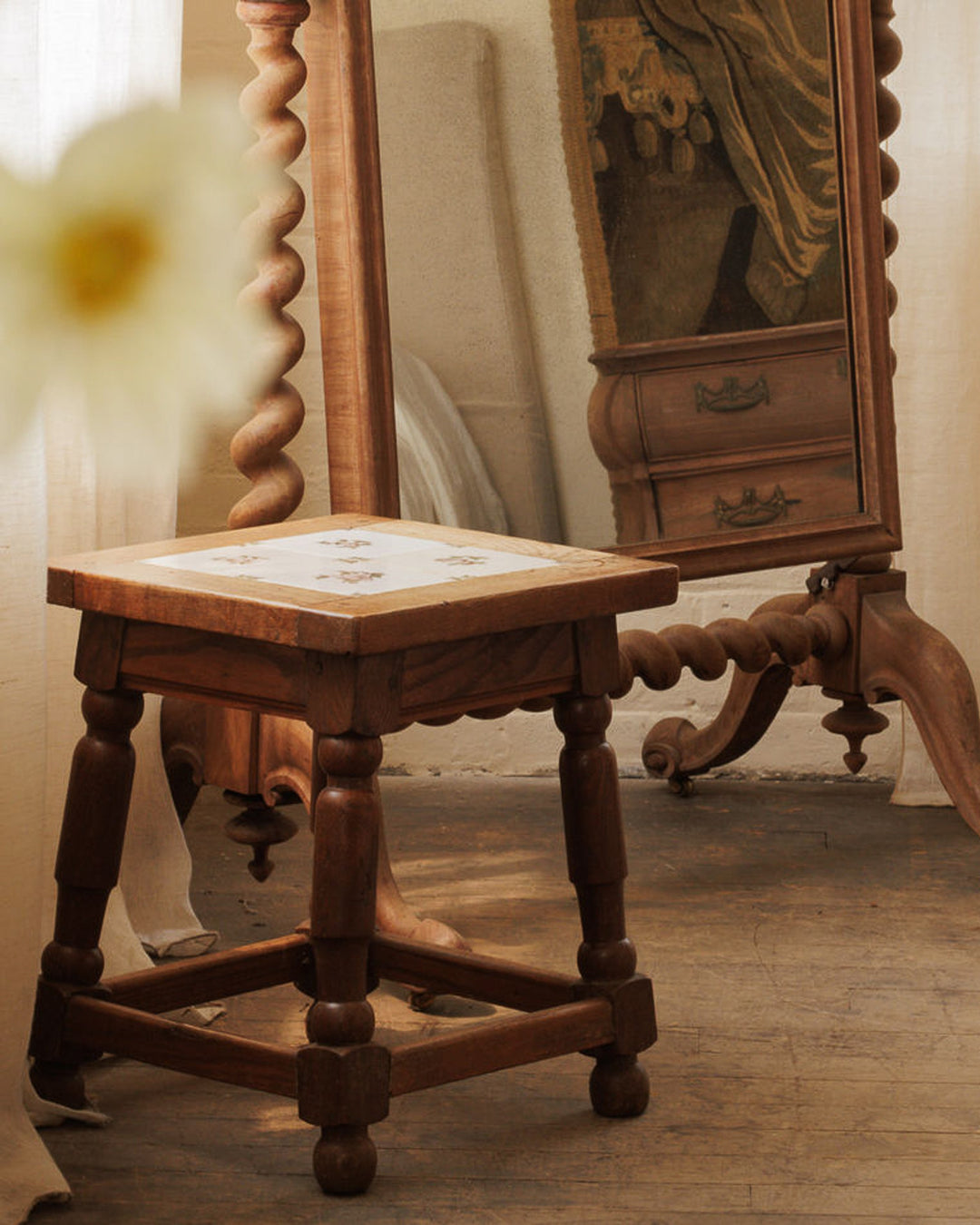 Delft Tile Side Table