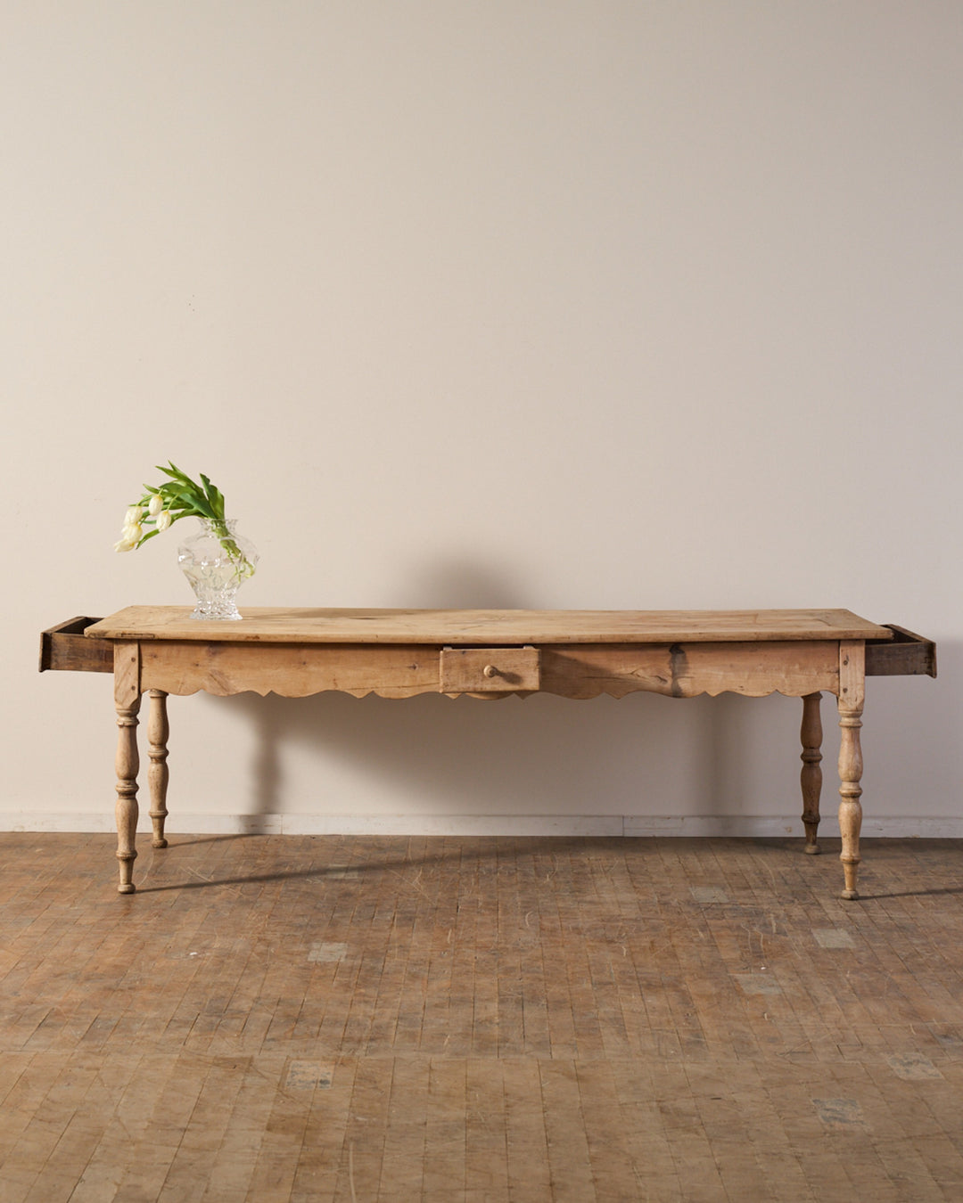 19th c. Scalloped Farm Table