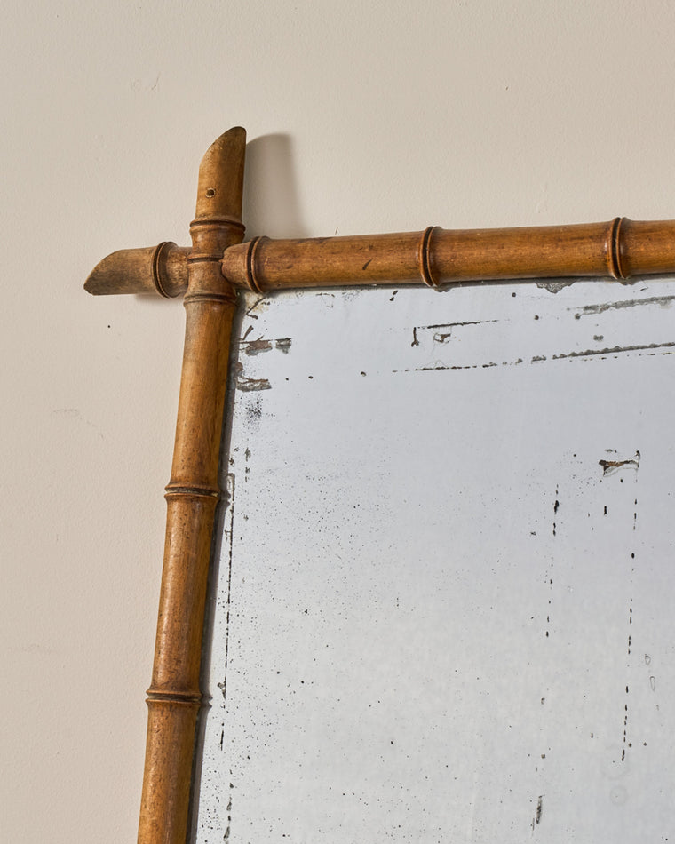 Faux Bamboo Mirror