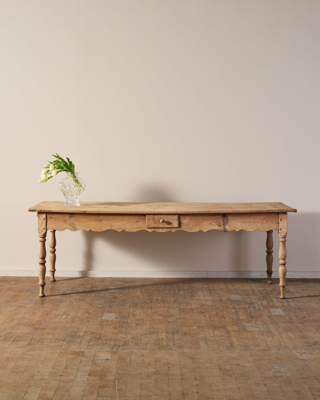 19th c. Scalloped Farm Table