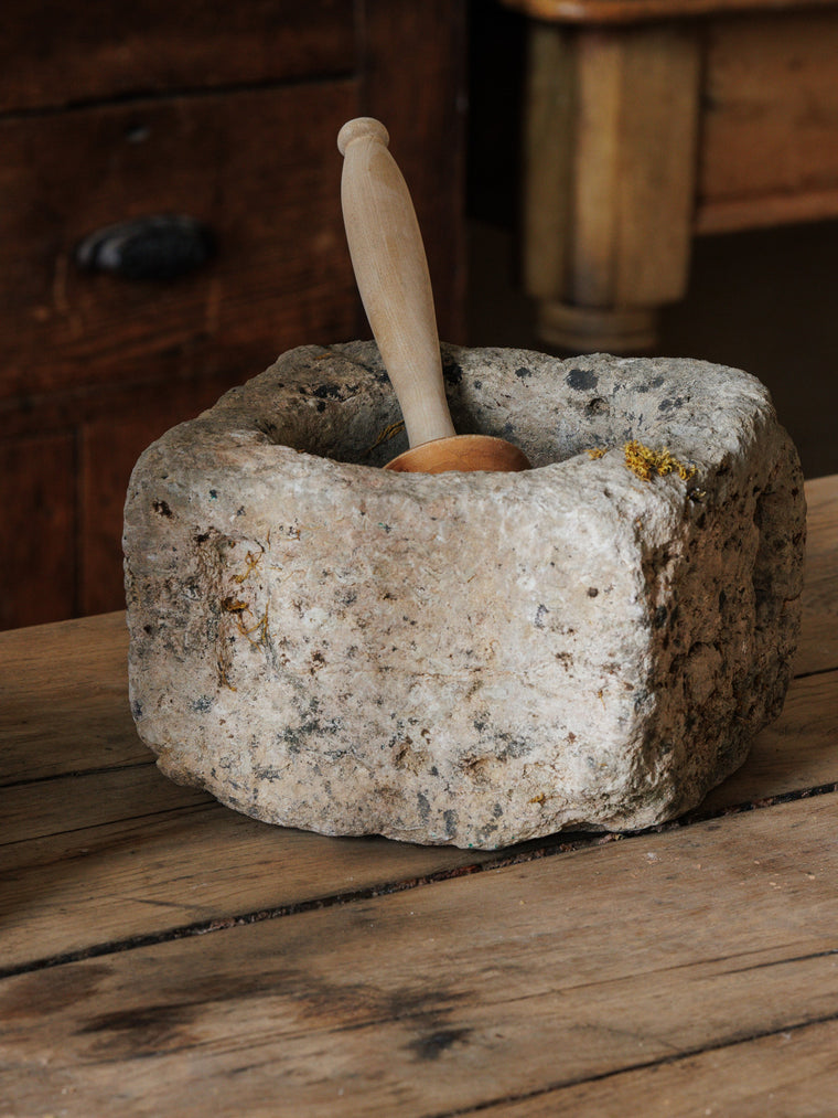 Primitive Antique Stone Mortar