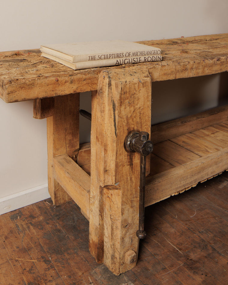 19th c. Oak Workbench