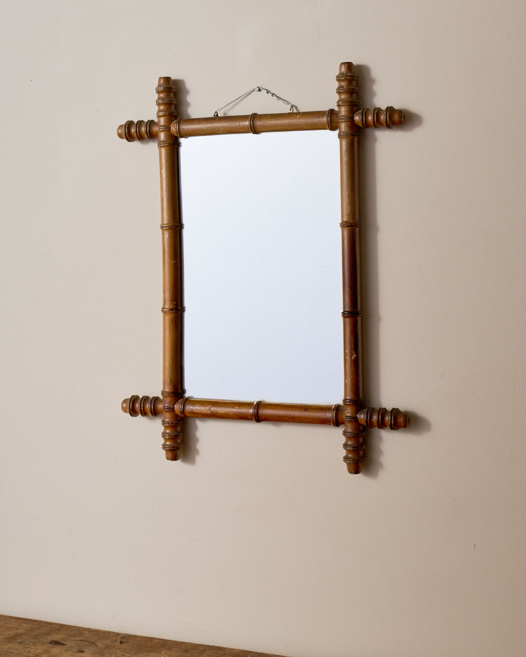 Faux Bamboo Mirror - Medium