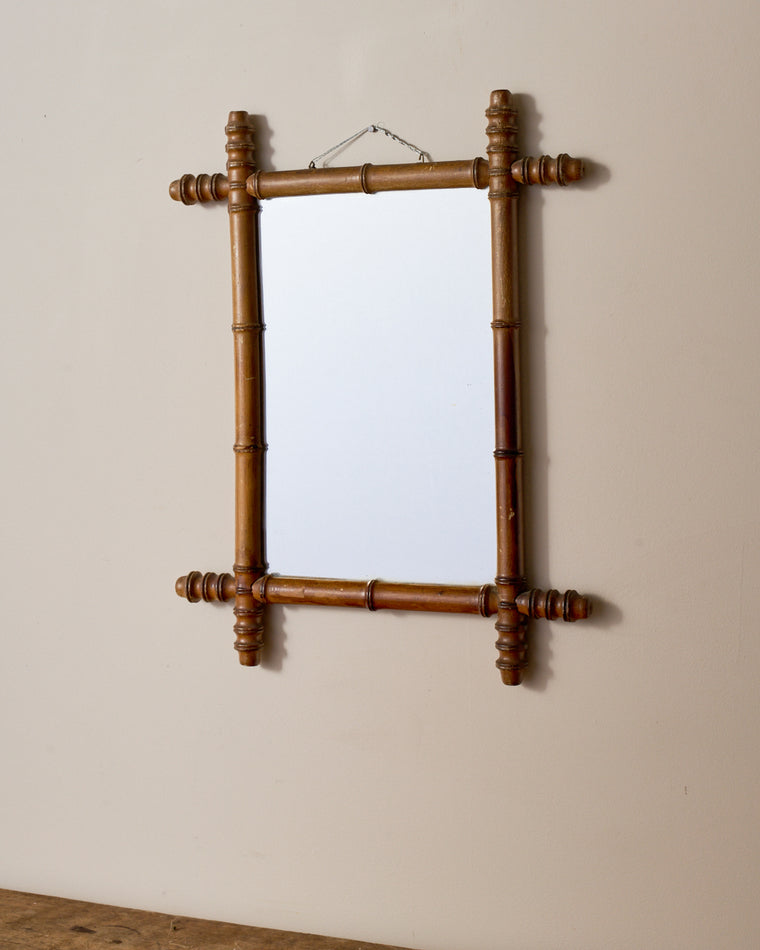 Faux Bamboo Mirror - Medium