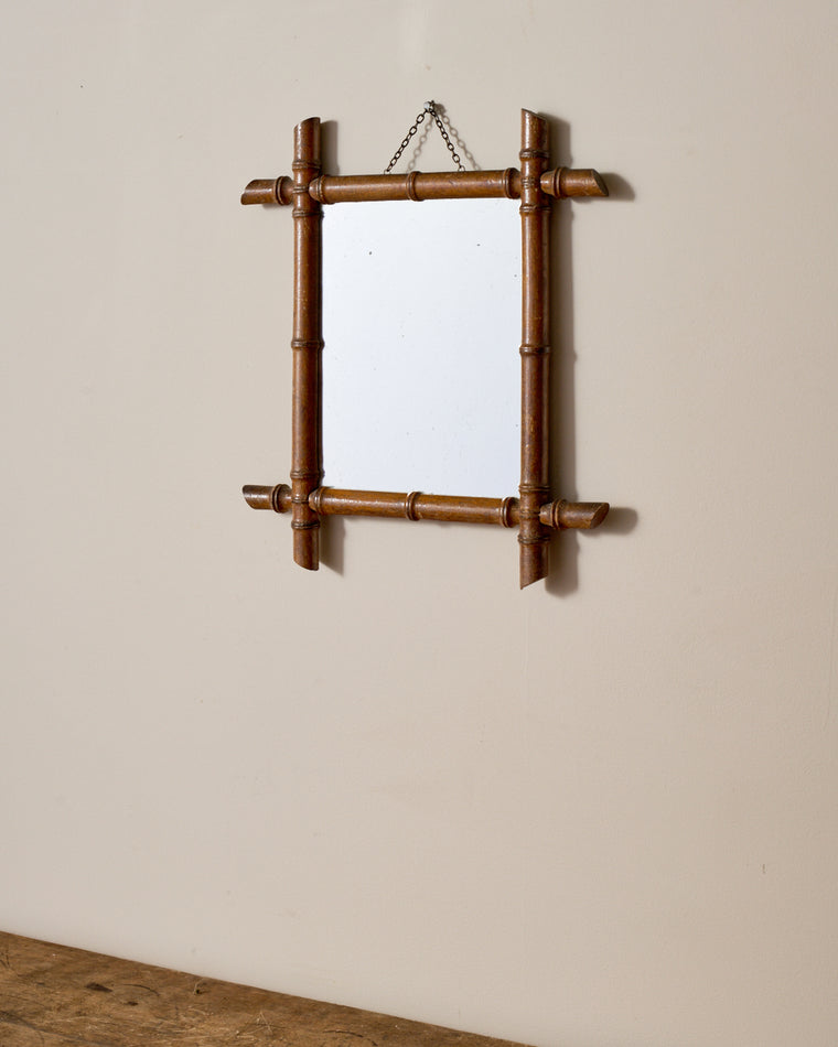 Faux Bamboo Mirror