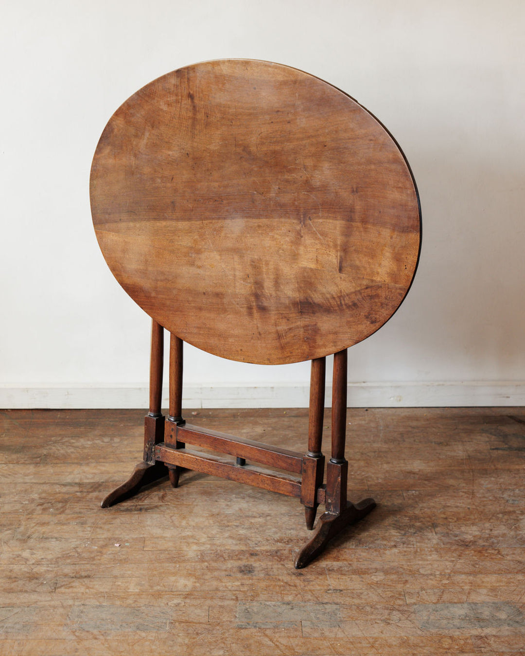 Dark Wood Oval Wine Tasting Table
