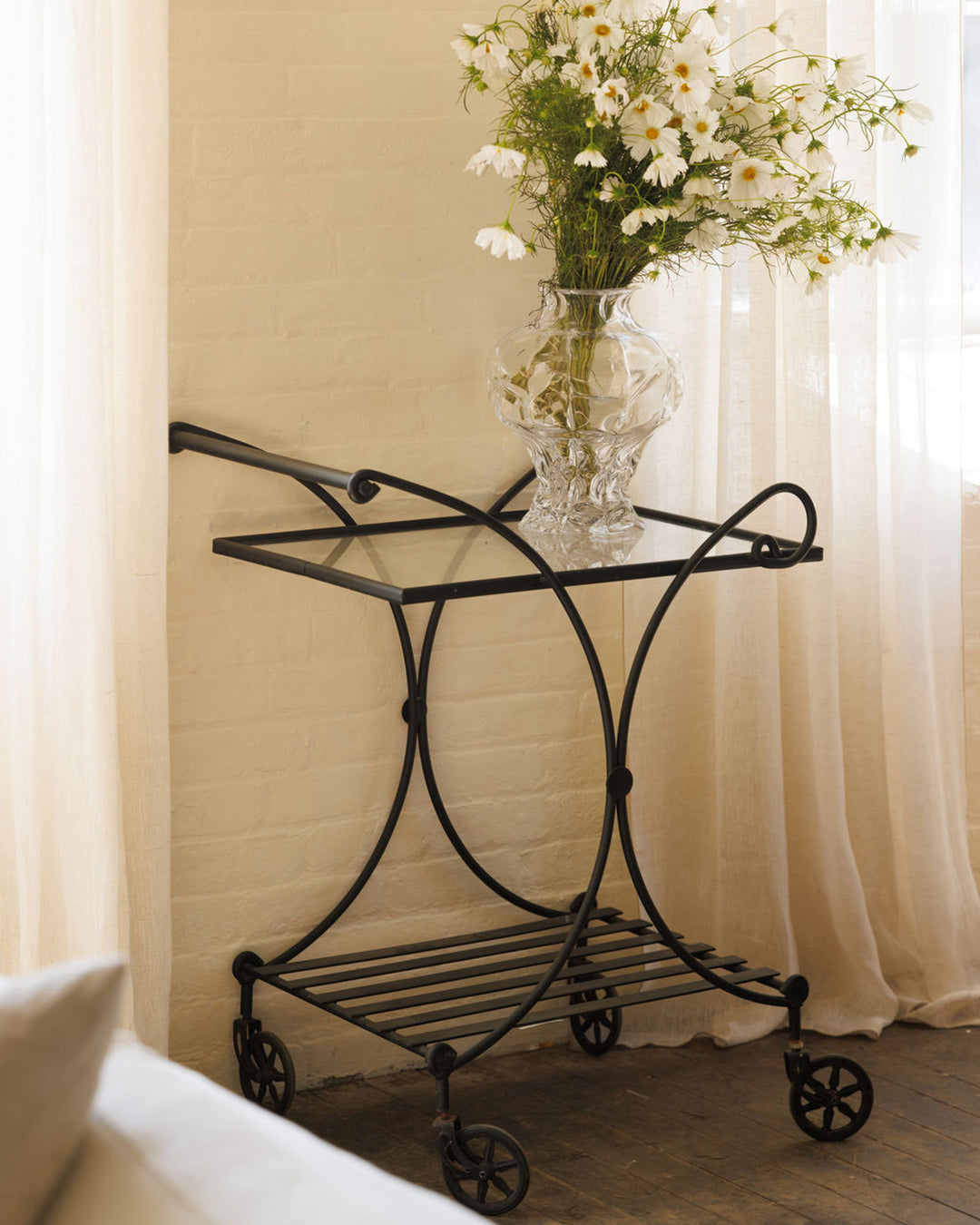 Wrought Iron Bar Cart