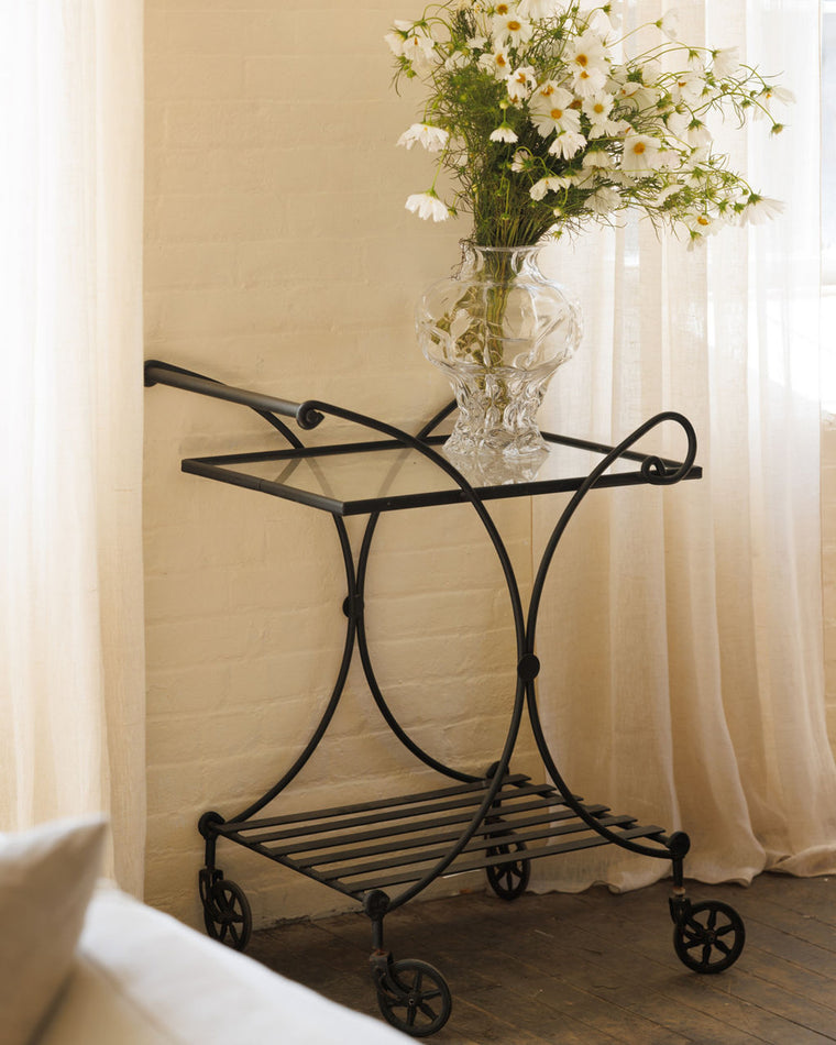 Wrought Iron Bar Cart