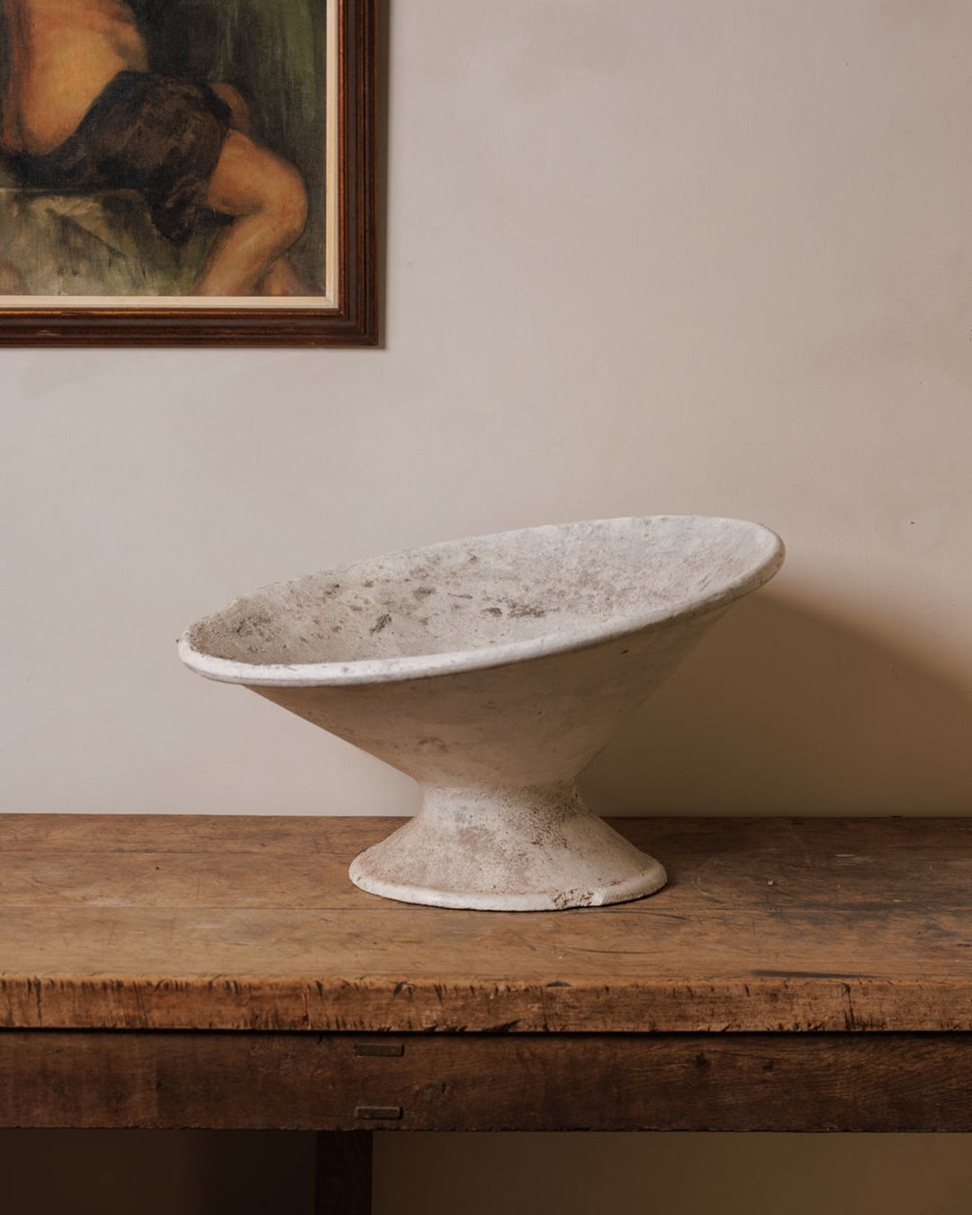 Willy Guhl Tilt Tall Planter - Whitewash