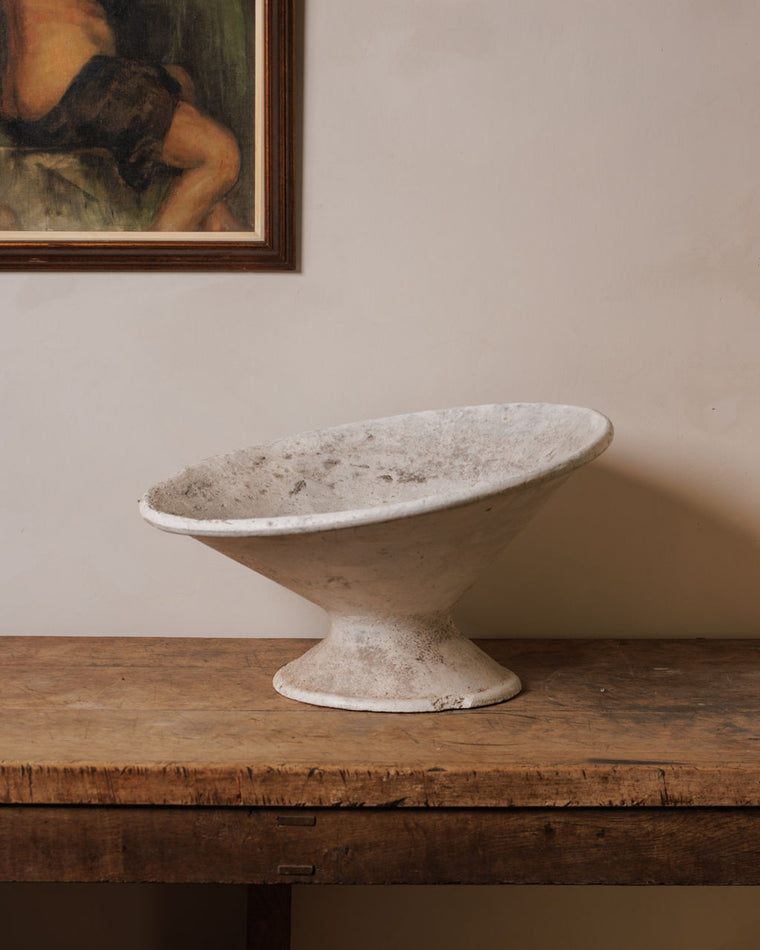 Willy Guhl Tilt Tall Planter - Whitewash