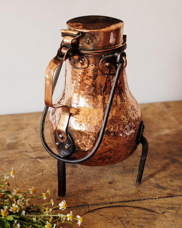 Copper Chocolatière Tripode