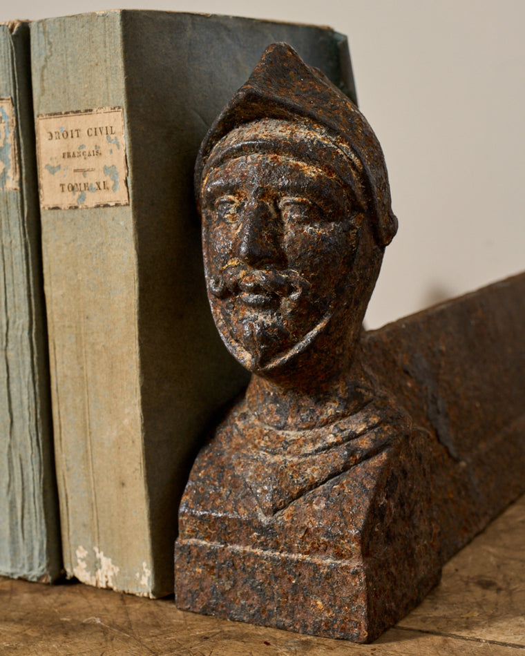 Fireplace Cast Iron Bookends - Duke