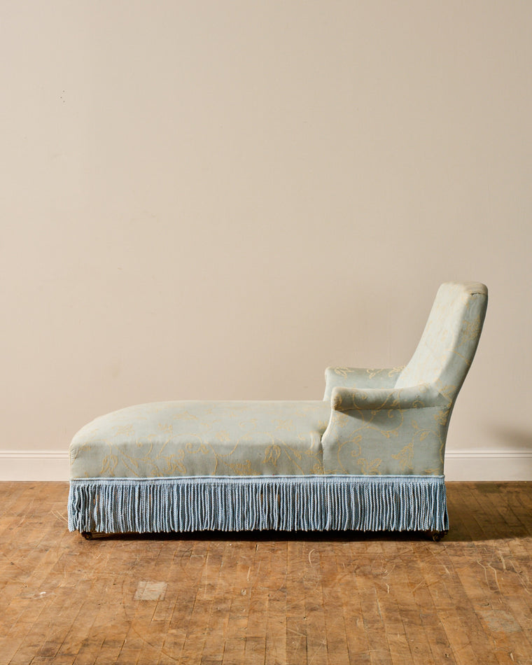 Napoleon III Silk Chaise Lounge