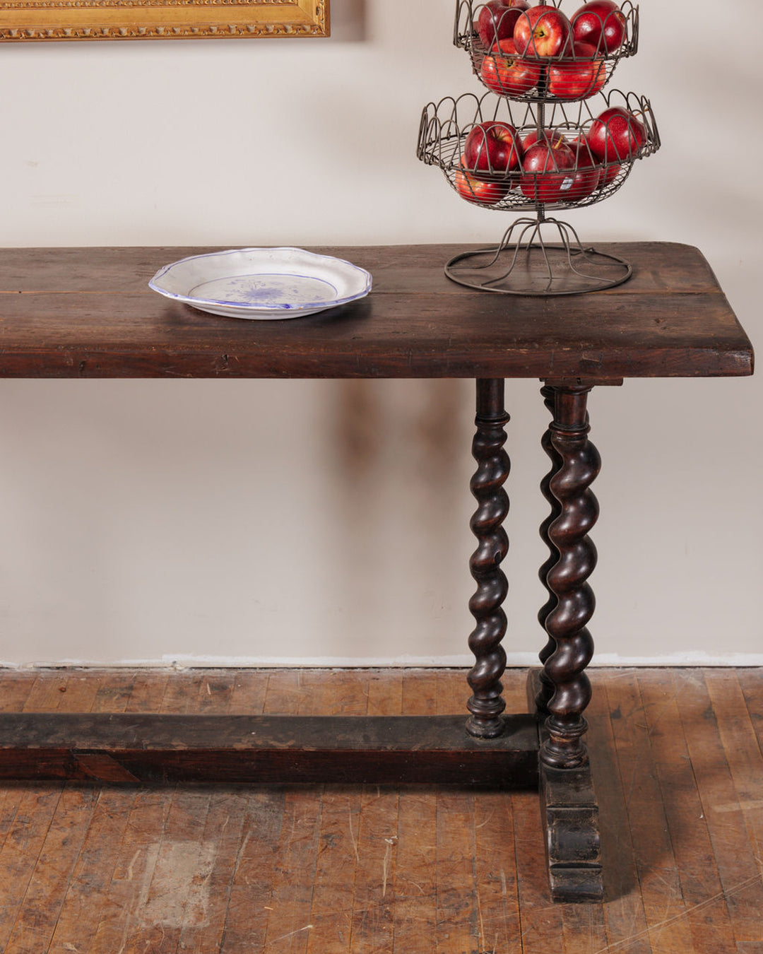 19th c. Walnut Console Table